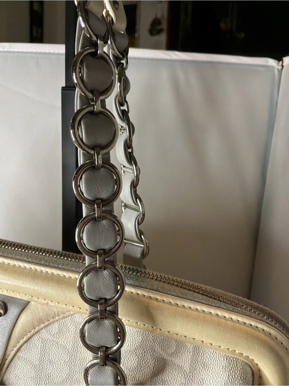 Dior Cream and Light Gray romantic trotter shoulder bag - Picture 5 of 10